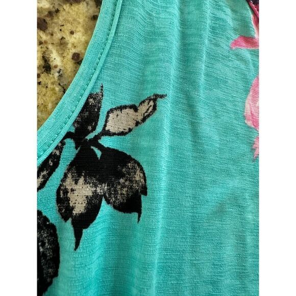 VINTAGE 90’s USA Made Floral Sleeveless Maxi Dress Medium BOHO Fairy Tropical - Picture 5 of 16